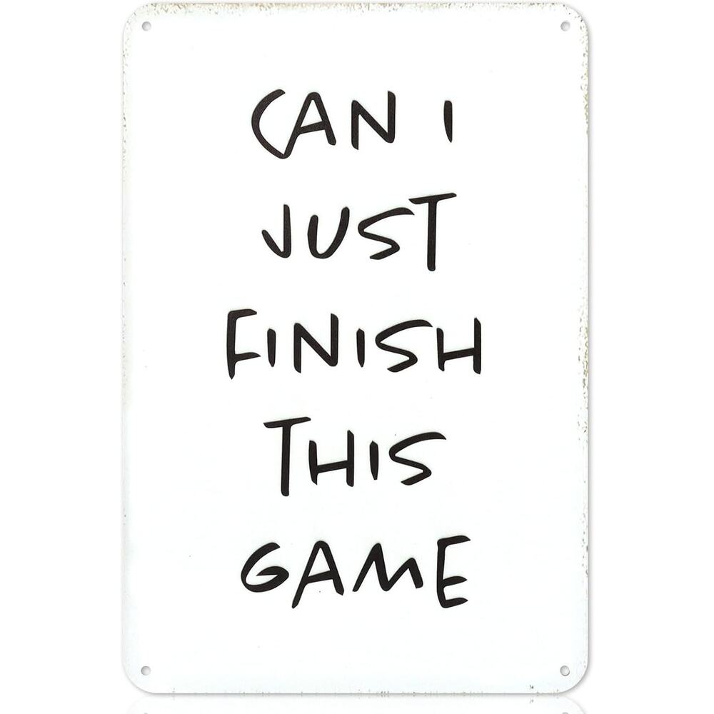 Gaming Wall Decor Metal Tin Sign Boys Bedroom Gaming Room Decor 8x12